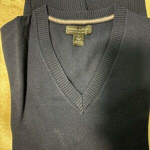 Men’s Banana Republic Men's Merino Blue Sweater. Gently Worn. Size L
